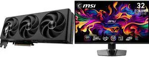 MSI INSPIRE GeForce RTX 5080 Graphics Card RTX 5080 16G INSPIRE 3X OC BLACK MSI 32 inch UHD 4K 240Hz with Nvidia G-Sync compatible 0.03ms 90W USB-C OLED Gaming Computer Monitor with Height Adjustable & Swivel Stand MPG 321URX QD-OLED MSI INSPIRE GeForce RTX 5080 Graphics Card RTX 5080 16G INSPIRE 3X OC BLACK MSI 32 inch UHD 4K 240Hz with Nvidia G-Sync compatible 0.03ms 90W USB-C OLED Gaming Computer Monitor with Height Adjustable & Swivel Stand MPG 321URX QD-OLED