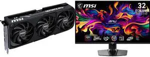 MSI GeForce RTX 5080 Video Card RTX 5080 16G VENTUS 3X OC BLACK MSI 32 inch UHD 4K 240Hz with Nvidia G-Sync compatible 0.03ms 90W USB-C OLED Gaming Computer Monitor with Height Adjustable & Swivel Stand MPG 321URX QD-OLED MSI GeForce RTX 5080 Video Card RTX 5080 16G VENTUS 3X OC BLACK MSI 32 inch UHD 4K 240Hz with Nvidia G-Sync compatible 0.03ms 90W USB-C OLED Gaming Computer Monitor with Height Adjustable & Swivel Stand MPG 321URX QD-OLED