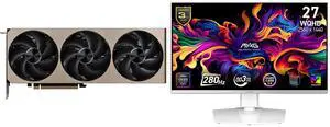 MSI INSPIRE GeForce RTX 5080 16G 3X OC & MSI 27" QHD 280Hz FreeSync/G-Sync HDR400 USB-C White OLED Gaming Monitor with Adjustable Stand MAG272QPW QD-OLED X28 MSI INSPIRE GeForce RTX 5080 16G 3X OC & MSI 27" QHD 280Hz FreeSync/G-Sync HDR400 USB-C White OLED Gaming Monitor with Adjustable Stand MAG272QPW QD-OLED X28