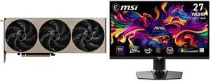 MSI INSPIRE GeForce RTX 5080 Graphics Card 16G 3X OC, MSI 27" QHD 2K 360Hz FreeSync Premium Pro 0.03ms HDR400 USB-C OLED Gaming Monitor, Height Adjustable, Pivot, Swivel & Tilt Stand for PC & Console Gaming MSI INSPIRE GeForce RTX 5080 Graphics Card 16G 3X OC, MSI 27" QHD 2K 360Hz FreeSync Premium Pro 0.03ms HDR400 USB-C OLED Gaming Monitor, Height Adjustable, Pivot, Swivel & Tilt Stand for PC & Console Gaming