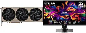 MSI INSPIRE GeForce RTX 5080 Graphics Card RTX 5080 16G INSPIRE 3X OC MSI 32 inch UHD 4K 240Hz with Nvidia G-Sync compatible 0.03ms 90W USB-C OLED Gaming Computer Monitor with Height Adjustable & Swivel Stand MPG 321URX QD-OLED MSI INSPIRE GeForce RTX 5080 Graphics Card RTX 5080 16G INSPIRE 3X OC MSI 32 inch UHD 4K 240Hz with Nvidia G-Sync compatible 0.03ms 90W USB-C OLED Gaming Computer Monitor with Height Adjustable & Swivel Stand MPG 321URX QD-OLED