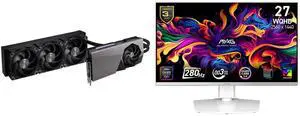 MSI Suprim GeForce RTX 5090 Graphics Card 32G SUPRIM LIQUID SOC, MSI 27" QHD 1440P 280Hz FreeSync Premium Pro & G-Sync Compatible 0.03ms HDR400 USB-C White OLED Gaming Monitor with Adjustable Stand MAG272QPW QD-OLED X28 MSI Suprim GeForce RTX 5090 Graphics Card 32G SUPRIM LIQUID SOC, MSI 27" QHD 1440P 280Hz FreeSync Premium Pro & G-Sync Compatible 0.03ms HDR400 USB-C White OLED Gaming Monitor with Adjustable Stand MAG272QPW QD-OLED X28