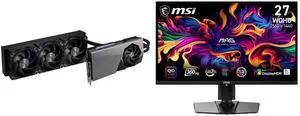 MSI Suprim GeForce RTX 5090 32G Graphics Card & MSI 27" QHD 360Hz FreeSync Premium Pro 0.03ms HDR400 USB-C OLED Gaming Monitor with Adjustable Stand for PC & Console Gaming MSI Suprim GeForce RTX 5090 32G Graphics Card & MSI 27" QHD 360Hz FreeSync Premium Pro 0.03ms HDR400 USB-C OLED Gaming Monitor with Adjustable Stand for PC & Console Gaming