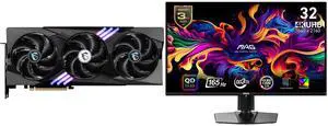 MSI Gaming GeForce RTX 5070 Graphics Card 12G GAMING TRIO OC, MSI 32" UHD 4K 165Hz AMD FreeSync Premium Pro 0.03ms HDR400 USB-C OLED Gaming Monitor with Adjustable Stand MAG 321UP QD-OLED MSI Gaming GeForce RTX 5070 Graphics Card 12G GAMING TRIO OC, MSI 32" UHD 4K 165Hz AMD FreeSync Premium Pro 0.03ms HDR400 USB-C OLED Gaming Monitor with Adjustable Stand MAG 321UP QD-OLED