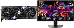 MSI Gaming GeForce RTX 5070 Ti Graphics Card 16G GAMING TRIO OC & MSI 32" UHD 4K 165Hz AMD FreeSync Premium Pro 0.03ms HDR400 USB-C OLED Gaming Monitor with Adjustable Stand MAG 321UP QD-OLED MSI Gaming GeForce RTX 5070 Ti Graphics Card 16G GAMING TRIO OC & MSI 32" UHD 4K 165Hz AMD FreeSync Premium Pro 0.03ms HDR400 USB-C OLED Gaming Monitor with Adjustable Stand MAG 321UP QD-OLED