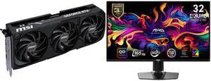 MSI GeForce RTX 5080 Video Card 16G VENTUS 3X OC BLACK, MSI 32" UHD 4K 165Hz AMD FreeSync Premium Pro 0.03ms HDR400 USB-C OLED Gaming Monitor with Adjustable Stand MAG 321UP QD-OLED MSI GeForce RTX 5080 Video Card 16G VENTUS 3X OC BLACK, MSI 32" UHD 4K 165Hz AMD FreeSync Premium Pro 0.03ms HDR400 USB-C OLED Gaming Monitor with Adjustable Stand MAG 321UP QD-OLED