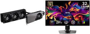 MSI Suprim GeForce RTX 5090 Graphics Card 32G SUPRIM LIQUID SOC MSI 32" UHD 4K 165Hz AMD FreeSync Premium Pro 0.03ms HDR400 USB-C OLED Gaming Monitor with Adjustable Stand MAG 321UP QD-OLED MSI Suprim GeForce RTX 5090 Graphics Card 32G SUPRIM LIQUID SOC MSI 32" UHD 4K 165Hz AMD FreeSync Premium Pro 0.03ms HDR400 USB-C OLED Gaming Monitor with Adjustable Stand MAG 321UP QD-OLED