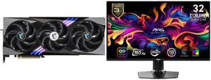 MSI Gaming GeForce RTX 5090 32G GAMING TRIO OC & MSI 32" UHD 4K 165Hz AMD FreeSync Premium Pro 0.03ms HDR400 USB-C OLED Gaming Monitor with Adjustable Stand MAG 321UP QD-OLED MSI Gaming GeForce RTX 5090 32G GAMING TRIO OC & MSI 32" UHD 4K 165Hz AMD FreeSync Premium Pro 0.03ms HDR400 USB-C OLED Gaming Monitor with Adjustable Stand MAG 321UP QD-OLED