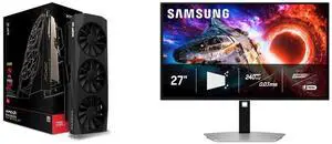 XFX Quicksilver AMD Radeon RX 9070 XT 16GB GDDR6 HDMI 3xDP, RDNA 4 RX-97TQICKBA SAMSUNG Odyssey 27" UHD 4K 240Hz FreeSync Premium Pro HDR400 USB-C OLED Gaming Monitor, Height Adjustable, Pivot, Swivel, Tilt Stand LS27HG802SNXZA XFX Quicksilver AMD Radeon RX 9070 XT 16GB GDDR6 HDMI 3xDP, RDNA 4 RX-97TQICKBA SAMSUNG Odyssey 27" UHD 4K 240Hz FreeSync Premium Pro HDR400 USB-C OLED Gaming Monitor, Height Adjustable, Pivot, Swivel, Tilt Stand LS27HG802SNXZA