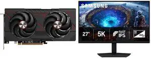 SAPPHIRE PULSE Radeon RX 9060 XT Graphics Card 11350-03-20G SAMSUNG Odyssey 27" 5K 180Hz QHD 1440P 360Hz IPS FreeSync & G-Sync USB-C Gaming Monitor with Adjustable Stand LS27HG802EFXZA SAPPHIRE PULSE Radeon RX 9060 XT Graphics Card 11350-03-20G SAMSUNG Odyssey 27" 5K 180Hz QHD 1440P 360Hz IPS FreeSync & G-Sync USB-C Gaming Monitor with Adjustable Stand LS27HG802EFXZA