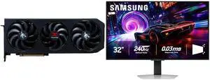 PowerColor Hellhound RX 9070 GRE Graphics Card RX9070GRE 12G-L/OC & Samsung Odyssey G8 32" UHD 4K 240Hz FreeSync/G-Sync HDR400 OLED Gaming Monitor with Adjustable Stand LS32FG810SNXZA PowerColor Hellhound RX 9070 GRE Graphics Card RX9070GRE 12G-L/OC & Samsung Odyssey G8 32" UHD 4K 240Hz FreeSync/G-Sync HDR400 OLED Gaming Monitor with Adjustable Stand LS32FG810SNXZA