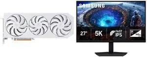 PowerColor Hellhound Radeon RX 9070 XT 16GB GDDR6 Graphics Card & SAMSUNG Odyssey 27" 5K 180Hz QHD 1440P 360Hz IPS Gaming Monitor, FreeSync & G-Sync, USB-C, Adjustable Stand LS27HG802EFXZA PowerColor Hellhound Radeon RX 9070 XT 16GB GDDR6 Graphics Card & SAMSUNG Odyssey 27" 5K 180Hz QHD 1440P 360Hz IPS Gaming Monitor, FreeSync & G-Sync, USB-C, Adjustable Stand LS27HG802EFXZA