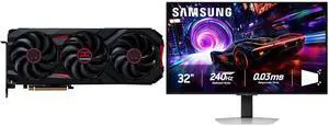PowerColor RED DEVIL RX 9070 XT 16GB GDDR6 PCIe 5.0 Graphics Card & Samsung Odyssey G8 32" UHD 4K 240Hz FreeSync/G-Sync OLED Gaming Monitor, HDR400, Adjustable Stand LS32FG810SNXZA PowerColor RED DEVIL RX 9070 XT 16GB GDDR6 PCIe 5.0 Graphics Card & Samsung Odyssey G8 32" UHD 4K 240Hz FreeSync/G-Sync OLED Gaming Monitor, HDR400, Adjustable Stand LS32FG810SNXZA