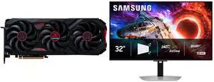PowerColor RED DEVIL RX 9070 XT 16GB GDDR6 PCIe 5.0 Graphics Card RX9070XT 16G-E/OC, SAMSUNG Odyssey 32" UHD 4K 240Hz FreeSync Premium Pro HDR400 USB-C OLED Gaming Monitor, Adjustable Stand LS27HG802SNXZA PowerColor RED DEVIL RX 9070 XT 16GB GDDR6 PCIe 5.0 Graphics Card RX9070XT 16G-E/OC, SAMSUNG Odyssey 32" UHD 4K 240Hz FreeSync Premium Pro HDR400 USB-C OLED Gaming Monitor, Adjustable Stand LS27HG802SNXZA