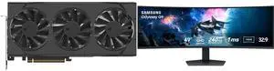 XFX Swift Radeon RX 9070 GRE Graphics Card RX-97GRE29B7, SAMSUNG Odyssey G9 49" DUAL QHD 2K 1440P 240Hz FreeSync Pro 1ms HDR1000 PBP PIP Curved Gaming Monitor, Adjustable Stand LS49CG954ENXZA XFX Swift Radeon RX 9070 GRE Graphics Card RX-97GRE29B7, SAMSUNG Odyssey G9 49" DUAL QHD 2K 1440P 240Hz FreeSync Pro 1ms HDR1000 PBP PIP Curved Gaming Monitor, Adjustable Stand LS49CG954ENXZA