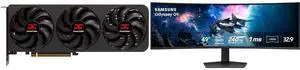 PowerColor Reaper RX 9070 GRE Graphics Card RX9070GRE 12G-A, SAMSUNG Odyssey G9 49" DUAL QHD 2K 1440P 240Hz FreeSync Pro 1ms HDR1000 PBP PIP Curved Gaming Monitor, Adjustable Stand LS49CG954ENXZA PowerColor Reaper RX 9070 GRE Graphics Card RX9070GRE 12G-A, SAMSUNG Odyssey G9 49" DUAL QHD 2K 1440P 240Hz FreeSync Pro 1ms HDR1000 PBP PIP Curved Gaming Monitor, Adjustable Stand LS49CG954ENXZA