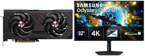SAPPHIRE PULSE Radeon RX 9070 GRE Graphics Card 11354-01-20G SAMSUNG ODYSSEY G7 32" UHD 4K 165Hz 330Hz FreeSync Pro & G-SYNC HDR400 OLED Gaming Monitor with Height, Swivel, Pivot, Tilt Stand LS32HG732SNXZA SAPPHIRE PULSE Radeon RX 9070 GRE Graphics Card 11354-01-20G SAMSUNG ODYSSEY G7 32" UHD 4K 165Hz 330Hz FreeSync Pro & G-SYNC HDR400 OLED Gaming Monitor with Height, Swivel, Pivot, Tilt Stand LS32HG732SNXZA