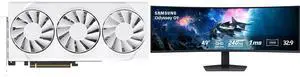 XFX Swift Radeon RX 9070 GRE Graphics Card RX-97GRE29W7, SAMSUNG Odyssey G9 49" DUAL QHD 2K 1440P 240Hz FreeSync Pro 1ms HDR1000 PBP PIP Curved Gaming Monitor, Height Adjustable, Swivel & Tilt Stand LS49CG954ENXZA XFX Swift Radeon RX 9070 GRE Graphics Card RX-97GRE29W7, SAMSUNG Odyssey G9 49" DUAL QHD 2K 1440P 240Hz FreeSync Pro 1ms HDR1000 PBP PIP Curved Gaming Monitor, Height Adjustable, Swivel & Tilt Stand LS49CG954ENXZA