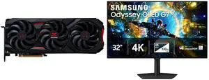 PowerColor RED DEVIL RX 9070 GRE Graphics Card RX9070GRE 12G-E/OC & SAMSUNG ODYSSEY G7 32" UHD 4K 165Hz, Full HD 330Hz, FreeSync Pro, G-SYNC HDR400 OLED Gaming Monitor with Adjustable Stand LS32HG732SNXZA PowerColor RED DEVIL RX 9070 GRE Graphics Card RX9070GRE 12G-E/OC & SAMSUNG ODYSSEY G7 32" UHD 4K 165Hz, Full HD 330Hz, FreeSync Pro, G-SYNC HDR400 OLED Gaming Monitor with Adjustable Stand LS32HG732SNXZA