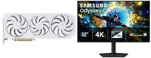 PowerColor Hellhound Radeon RX 9070 XT 16GB GDDR6 Graphics Card & Samsung Odyssey G7 32" UHD 4K 165Hz, Full HD 330Hz, FreeSync, G-SYNC, HDR400 OLED Gaming Monitor with Adjustable Stand LS32HG732SNXZA PowerColor Hellhound Radeon RX 9070 XT 16GB GDDR6 Graphics Card & Samsung Odyssey G7 32" UHD 4K 165Hz, Full HD 330Hz, FreeSync, G-SYNC, HDR400 OLED Gaming Monitor with Adjustable Stand LS32HG732SNXZA