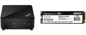 MSI Cubi 5 12M-086BUS Intel i3-1215U WIFI 6E Dual LAN, 4xUSB 3.2 Barebone Mini-PC - Memory/Storage Sold Separately. Team Group NV5000 M.2 2280 1TB PCIe 4.0 x4 NVMe SSD TM8FGM001T0C101 MSI Cubi 5 12M-086BUS Intel i3-1215U WIFI 6E Dual LAN, 4xUSB 3.2 Barebone Mini-PC - Memory/Storage Sold Separately. Team Group NV5000 M.2 2280 1TB PCIe 4.0 x4 NVMe SSD TM8FGM001T0C101
