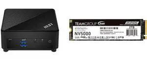 MSI Cubi 5 12M-086BUS Intel i3-1215U WIFI 6E Dual LAN, 4xUSB 3.2 Barebone Mini-PC - Memory/Storage Sold Separately Team Group NV5000 M.2 2280 2TB PCIe 4.0 x4 NVMe SSD TM8FGM002T0C101 MSI Cubi 5 12M-086BUS Intel i3-1215U WIFI 6E Dual LAN, 4xUSB 3.2 Barebone Mini-PC - Memory/Storage Sold Separately Team Group NV5000 M.2 2280 2TB PCIe 4.0 x4 NVMe SSD TM8FGM002T0C101