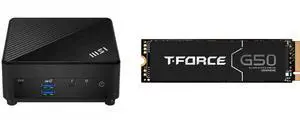 MSI Cubi 5 12M-086BUS Intel Core i3-1215U WIFI 6E Dual LAN, 4xUSB 3.2 Barebone Mini-PC - Memory and Storage Sold Separately. Team Group T-FORCE G50 M.2 2280 4TB PCIe 4.0 x4 NVMe 1.4 TLC SSD TM8FFE004T0C129 MSI Cubi 5 12M-086BUS Intel Core i3-1215U WIFI 6E Dual LAN, 4xUSB 3.2 Barebone Mini-PC - Memory and Storage Sold Separately. Team Group T-FORCE G50 M.2 2280 4TB PCIe 4.0 x4 NVMe 1.4 TLC SSD TM8FFE004T0C129