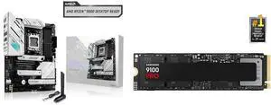 ASUS ROG Strix B650-A Gaming WiFi ATX motherboard, 12+2 power stages, DDR5, 3x M.2, PCIe 4.0, 2.5G LAN, WiFi 6E, USB 3.2 Gen 2x2, Aura Sync; SAMSUNG SSD 9100 PRO 1TB, PCIe 5.0, 14,800MB/s read, ideal for AI, gaming, workstations ASUS ROG Strix B650-A Gaming WiFi ATX motherboard, 12+2 power stages, DDR5, 3x M.2, PCIe 4.0, 2.5G LAN, WiFi 6E, USB 3.2 Gen 2x2, Aura Sync; SAMSUNG SSD 9100 PRO 1TB, PCIe 5.0, 14,800MB/s read, ideal for AI, gaming, workstations
