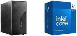 ASRock DeskMini B760 Black Mini PC Barebone, Supports 14th-12th Gen Intel, Multi Video Output, 155x155x80mm (1.92L) Intel Core i7-14700F 14th Gen Raptor Lake 20-Core (8P+12E) LGA 1700 65W No Integrated Graphics ASRock DeskMini B760 Black Mini PC Barebone, Supports 14th-12th Gen Intel, Multi Video Output, 155x155x80mm (1.92L) Intel Core i7-14700F 14th Gen Raptor Lake 20-Core (8P+12E) LGA 1700 65W No Integrated Graphics