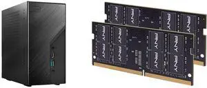 ASRock DeskMini B760 Black Mini PC Barebone, Supports 14th-12th Gen Intel, Multi Video Output, 155x155x80mm (1.92L) PNY 64GB (2x32GB) DDR4 3200 SO-DIMM Memory Model MN64GK2D43200-TB ASRock DeskMini B760 Black Mini PC Barebone, Supports 14th-12th Gen Intel, Multi Video Output, 155x155x80mm (1.92L) PNY 64GB (2x32GB) DDR4 3200 SO-DIMM Memory Model MN64GK2D43200-TB