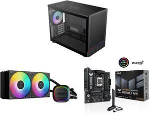 Gamdias ATHENA M4M mini ITX/mATX PC case with 3 PWM fans, fits 395mm GPU, ATX PSU, 360mm radiators. GAMDIAS AURA GL240 V2 240mm AIO CPU Cooler, ARGB PWM Fans, Intel LGA 1851/1700, AMD AM5/AM4. ASUS TUF B850M-E WIFI mATX motherboard, DDR5, P Gamdias ATHENA M4M mini ITX/mATX PC case with 3 PWM fans, fits 395mm GPU, ATX PSU, 360mm radiators. GAMDIAS AURA GL240 V2 240mm AIO CPU Cooler, ARGB PWM Fans, Intel LGA 1851/1700, AMD AM5/AM4. ASUS TUF B850M-E WIFI mATX motherboard, DDR5, P