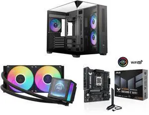 Gamdias ATLAS M3M Micro ATX Mini-ITX PC Case: 3-Side Tempered Glass, 3 ARGB Fans, Angled GPU Airflow, 400mm GPU. GAMDIAS CHIONE P5-240 Liquid CPU Cooler: 240mm AIO, 3.4'' IPS LCD, PWM & ARGB Sync. ASUS TUF GAMING B850M-E WIFI mATX motherboa Gamdias ATLAS M3M Micro ATX Mini-ITX PC Case: 3-Side Tempered Glass, 3 ARGB Fans, Angled GPU Airflow, 400mm GPU. GAMDIAS CHIONE P5-240 Liquid CPU Cooler: 240mm AIO, 3.4'' IPS LCD, PWM & ARGB Sync. ASUS TUF GAMING B850M-E WIFI mATX motherboa