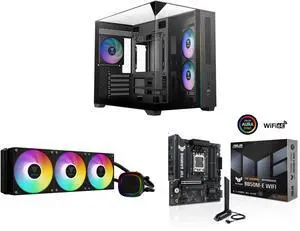 Gamdias ATLAS M3M Micro ATX Mini-ITX PC Case, 3-Side Tempered Glass, 3 ARGB Fans, Angled GPU Airflow, GAMDIAS Aura GLV2 360mm AIO Liquid CPU Cooler, Rotatable Pump, 3 x 120mm Fans, PWM & ARGB Sync, Intel LGA 1851/1700; AMD AM5/AM4 ASUS TUF Gamdias ATLAS M3M Micro ATX Mini-ITX PC Case, 3-Side Tempered Glass, 3 ARGB Fans, Angled GPU Airflow, GAMDIAS Aura GLV2 360mm AIO Liquid CPU Cooler, Rotatable Pump, 3 x 120mm Fans, PWM & ARGB Sync, Intel LGA 1851/1700; AMD AM5/AM4 ASUS TUF