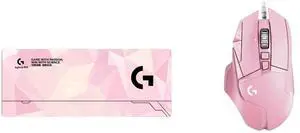 Logitech DESK MAT Large Fine Surface gaming Mouse Pad, 28*12*0.2in, Long Thickened, Non-Slip Rubber Backing, Low Friction, 70cm*30cm*0.3cm, F005-14 pink and Logitech (G) G502 HERO Wired Gaming Mouse, RGB with Weighted Macro Programming, 25600DPI, 11buttons, Laptop Big Hand Mouse, for Windows® 7 or later/macOS 10.11 or later/ChromeOS, pink Logitech DESK MAT Large Fine Surface gaming Mouse Pad, 28*12*0.2in, Long Thickened, Non-Slip Rubber Backing, Low Friction, 70cm*30cm*0.3cm, F005-14 pink and Logitech (G) G502 HERO Wired Gaming Mouse, RGB with Weighted Macro Programming, 25600DPI, 11buttons, Laptop Big Hand Mouse, for Windows® 7 or later/macOS 10.11 or later/ChromeOS, pink