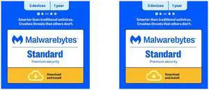 2 x Malwarebytes Standard (Premium Security) - 3 Device / 1 Year - Download 2 x Malwarebytes Standard (Premium Security) - 3 Device / 1 Year - Download