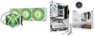 TRYX Stage 360 ARGB White 360mm AIO Cooler with Dual 4.0'' Screen, 720x720 Resolution, Three Display Modes, Asetek 7th Gen V2, ROTA SL ARGB Fans, Intel LGA 1851/1700, AMD AM5/AM4. ASUS ROG STRIX B850-A GAMING WIFI R2, AMD AM5, DDR5, WiFi 7, TRYX Stage 360 ARGB White 360mm AIO Cooler with Dual 4.0'' Screen, 720x720 Resolution, Three Display Modes, Asetek 7th Gen V2, ROTA SL ARGB Fans, Intel LGA 1851/1700, AMD AM5/AM4. ASUS ROG STRIX B850-A GAMING WIFI R2, AMD AM5, DDR5, WiFi 7,