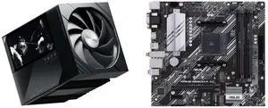 TRYX TURRIS 620 CPU Air Cooler with 5.0" IPS Screen, 280w TDP, Dual Tower, KANALI ROTA Fans for Intel LGA1851/1700 & AMD AM5. ASUS PRIME B550M-A AC mATX motherboard with PCIe 4.0, dual M.2, WiFi, HDMI, USB 3.2, Aura Sync RGB. TRYX TURRIS 620 CPU Air Cooler with 5.0" IPS Screen, 280w TDP, Dual Tower, KANALI ROTA Fans for Intel LGA1851/1700 & AMD AM5. ASUS PRIME B550M-A AC mATX motherboard with PCIe 4.0, dual M.2, WiFi, HDMI, USB 3.2, Aura Sync RGB.