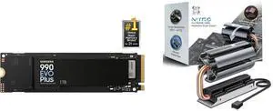 SAMSUNG 990 EVO PLUS SSD 1TB and Titanium Micro NITROFLEX M.2 SSD NVMe 2280 SSD Rocket Heatsink Built-in 30mm PWM Cooling Fan for Gaming PC Desktop SAMSUNG 990 EVO PLUS SSD 1TB and Titanium Micro NITROFLEX M.2 SSD NVMe 2280 SSD Rocket Heatsink Built-in 30mm PWM Cooling Fan for Gaming PC Desktop