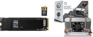 SAMSUNG 990 EVO PLUS SSD 1TB and Titanium Micro Nitro Pro M.2 NVMe Heatsink, 2280 Dual Cooler Heatsink with 30mm PWM Fan SAMSUNG 990 EVO PLUS SSD 1TB and Titanium Micro Nitro Pro M.2 NVMe Heatsink, 2280 Dual Cooler Heatsink with 30mm PWM Fan