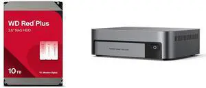 WD Red Plus 10TB NAS HDD - 7200 RPM SATA 6Gb/s, CMR, 512MB Cache, 3.5" - WD100EFGX UGREEN NASync DXP480T Plus, Thunderbolt 4 NAS, Intel 10-Core i5 CPU (Up to 4.40 GHz), 8GB DDR5, 4x M.2 PCIe, 1x 10GbE, (Diskless) WD Red Plus 10TB NAS HDD - 7200 RPM SATA 6Gb/s, CMR, 512MB Cache, 3.5" - WD100EFGX UGREEN NASync DXP480T Plus, Thunderbolt 4 NAS, Intel 10-Core i5 CPU (Up to 4.40 GHz), 8GB DDR5, 4x M.2 PCIe, 1x 10GbE, (Diskless)