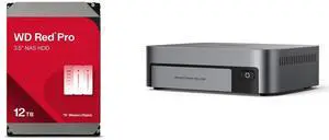 WD Red Pro 12TB 7200 RPM 512MB Cache SATA 6.0Gb/s 3.5" Internal Hard Drive - WD122KFBX UGREEN NASync DXP480T Plus, All-Flash Thunderbolt 4 NAS Intel® 10-Core i5 CPU (Up to 4.40 GHz), 8GB DDR5, 4x M.2 PCIe Slots, 1x 10GbE, (Diskless) WD Red Pro 12TB 7200 RPM 512MB Cache SATA 6.0Gb/s 3.5" Internal Hard Drive - WD122KFBX UGREEN NASync DXP480T Plus, All-Flash Thunderbolt 4 NAS Intel® 10-Core i5 CPU (Up to 4.40 GHz), 8GB DDR5, 4x M.2 PCIe Slots, 1x 10GbE, (Diskless)