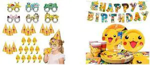 36 Pcs Pokemon Birthday Party Supplies - Pokemon Party Paper Hat Glasses & Pokemon Blowout Toys for Pikachu Party Favors Supplies and 114 Pcs Pokemon Birthday Party Decorations & Tableware Set- Pokemon Table Cloth Banner Plates Napkins Cups etc Pokemon Birthday Party Decorations for Pokemon Party Supplies 36 Pcs Pokemon Birthday Party Supplies - Pokemon Party Paper Hat Glasses & Pokemon Blowout Toys for Pikachu Party Favors Supplies and 114 Pcs Pokemon Birthday Party Decorations & Tableware Set- Pokemon Table Cloth Banner Plates Napkins Cups etc Pokemon Birthday Party Decorations for Pokemon Party Supplies