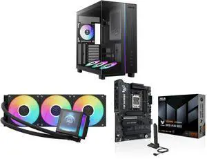 Gamdias ATLAS M4 ATX case: 4x120mm PWM ARGB fans, Adjustable Fan Mount, Chimney Airflow, Anti-Sag GPU Bracket, Front PSU. CHIONE P5-360 AIO Cooler: 360mm, 3.4" IPS LCD, PWM & ARGB Sync. ASUS TUF X870E-PLUS: DDR5, PCIe 5.0, 4 M.2, WiFi 7. Gamdias ATLAS M4 ATX case: 4x120mm PWM ARGB fans, Adjustable Fan Mount, Chimney Airflow, Anti-Sag GPU Bracket, Front PSU. CHIONE P5-360 AIO Cooler: 360mm, 3.4" IPS LCD, PWM & ARGB Sync. ASUS TUF X870E-PLUS: DDR5, PCIe 5.0, 4 M.2, WiFi 7.