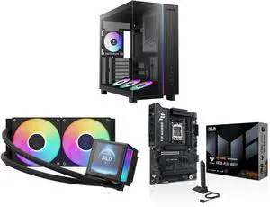 Gamdias ATLAS M4 PC case: ATX, 4x120mm PWM ARGB fans, Adjustable Fan Mount, Chimney Airflow, Anti-Sag GPU Bracket, Front PSU. GAMDIAS CHIONE P5-240 Liquid Cooler: 240mm AIO, 3.4'' IPS LCD, PWM & ARGB Sync. ASUS TUF X870E-PLUS WIFI7: AMD X87 Gamdias ATLAS M4 PC case: ATX, 4x120mm PWM ARGB fans, Adjustable Fan Mount, Chimney Airflow, Anti-Sag GPU Bracket, Front PSU. GAMDIAS CHIONE P5-240 Liquid Cooler: 240mm AIO, 3.4'' IPS LCD, PWM & ARGB Sync. ASUS TUF X870E-PLUS WIFI7: AMD X87