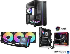 Gamdias ATLAS M4 ATX case: 4x120mm PWM ARGB fans, Adjustable Fan Mount, Chimney Airflow, Anti-Sag GPU Bracket, Front PSU. CHIONE P5-360 AIO Cooler: 360mm, 3.4" IPS LCD, Magnetic Pump, PWM & ARGB Sync. ASUS ROG STRIX X870E-E: AMD AM5, 18+2+2 Gamdias ATLAS M4 ATX case: 4x120mm PWM ARGB fans, Adjustable Fan Mount, Chimney Airflow, Anti-Sag GPU Bracket, Front PSU. CHIONE P5-360 AIO Cooler: 360mm, 3.4" IPS LCD, Magnetic Pump, PWM & ARGB Sync. ASUS ROG STRIX X870E-E: AMD AM5, 18+2+2
