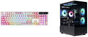EPOMAKER TH108 PRO Mechanical Keyboard, Wireless, 10000mAh, Hot Swap, RGB (Pink, Sea Salt Silent) MXZ Gaming PC, Intel i7 14700KF, RTX 4070 Super, B760, 16GB DDR5, 1TB NVME, 5 RGB Fans, Windows 11 Pro EPOMAKER TH108 PRO Mechanical Keyboard, Wireless, 10000mAh, Hot Swap, RGB (Pink, Sea Salt Silent) MXZ Gaming PC, Intel i7 14700KF, RTX 4070 Super, B760, 16GB DDR5, 1TB NVME, 5 RGB Fans, Windows 11 Pro