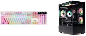 EPOMAKER TH108 PRO Mechanical Keyboard, Wireless, 10000mAh, Hot Swap, RGB Backlight (Pink, Sea Salt Silent) MXZ Gaming PC, AMD Ryzen 5 9600X, Radeon RX9070XT, B650, 16GB DDR5, 1TB NVME, 5 RGB Fans, Windows 11 Pro (R5 9600X|RX 9070 XT) EPOMAKER TH108 PRO Mechanical Keyboard, Wireless, 10000mAh, Hot Swap, RGB Backlight (Pink, Sea Salt Silent) MXZ Gaming PC, AMD Ryzen 5 9600X, Radeon RX9070XT, B650, 16GB DDR5, 1TB NVME, 5 RGB Fans, Windows 11 Pro (R5 9600X|RX 9070 XT)