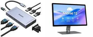 Melelink USB C Docking Station: Dual HDMI, Displayport, VGA, 100W PD, 3 USB2.0, 8-in-1 for Dell/HP/Lenovo. HIGOLE 15.6" Android 12 Tablet: RK3399, 4GB/64GB, FHD Touchscreen, HDMI 2.0, WiFi, BT 4.2, Fanless for Kiosk/Office/Warehouse Melelink USB C Docking Station: Dual HDMI, Displayport, VGA, 100W PD, 3 USB2.0, 8-in-1 for Dell/HP/Lenovo. HIGOLE 15.6" Android 12 Tablet: RK3399, 4GB/64GB, FHD Touchscreen, HDMI 2.0, WiFi, BT 4.2, Fanless for Kiosk/Office/Warehouse