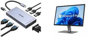 Melelink USB C Docking Station: Dual HDMI, Displayport, VGA, 100W PD, 3 USB2.0. Compatible with Dell, HP, Lenovo. HIGOLEPC 15.6" All-in-One: FHD Touchscreen, Win 11 Pro, N5095, 8GB/128GB, HDMI, WiFi 5, Bluetooth 5.0 for Office/Automation/Ki Melelink USB C Docking Station: Dual HDMI, Displayport, VGA, 100W PD, 3 USB2.0. Compatible with Dell, HP, Lenovo. HIGOLEPC 15.6" All-in-One: FHD Touchscreen, Win 11 Pro, N5095, 8GB/128GB, HDMI, WiFi 5, Bluetooth 5.0 for Office/Automation/Ki