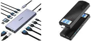 Melelink USB C Docking Station Dual Monitor, 14-in-1 Triple Display Hub with 2 HDMI 4K, DisplayPort, PD Charging, Ethernet, 6 USB C&A Ports, SD/TF, for Dell/HP HIGOLEPC Mini PC - Intel Celeron J4105, Windows 11 Pro, 8GB/128GB, USB PD3.0, Gi Melelink USB C Docking Station Dual Monitor, 14-in-1 Triple Display Hub with 2 HDMI 4K, DisplayPort, PD Charging, Ethernet, 6 USB C&A Ports, SD/TF, for Dell/HP HIGOLEPC Mini PC - Intel Celeron J4105, Windows 11 Pro, 8GB/128GB, USB PD3.0, Gi